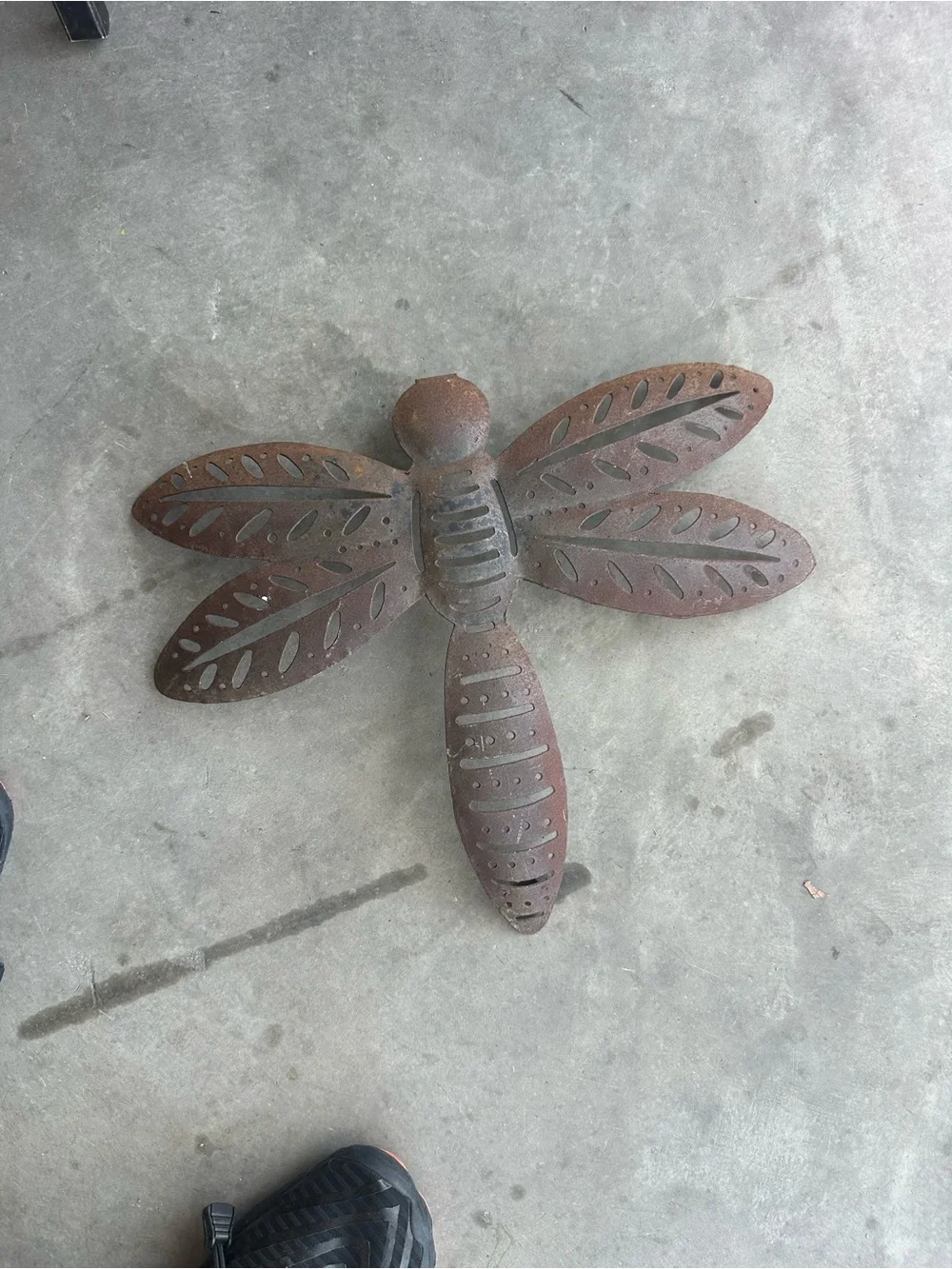 Rustic Metal Dragonfly Wall Decor - Brown